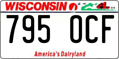 WI license plate 795OCF
