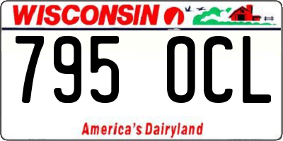 WI license plate 795OCL