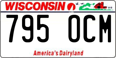 WI license plate 795OCM