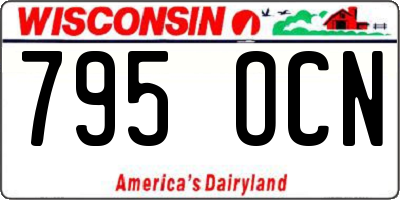 WI license plate 795OCN