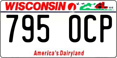 WI license plate 795OCP