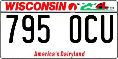 WI license plate 795OCU
