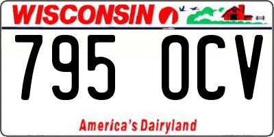 WI license plate 795OCV