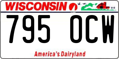 WI license plate 795OCW