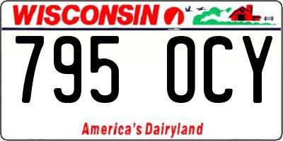 WI license plate 795OCY