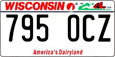 WI license plate 795OCZ