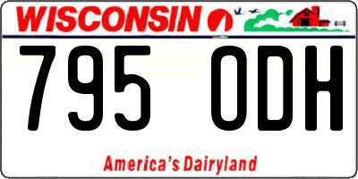 WI license plate 795ODH