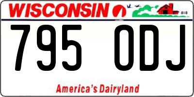 WI license plate 795ODJ