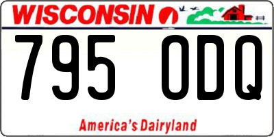 WI license plate 795ODQ