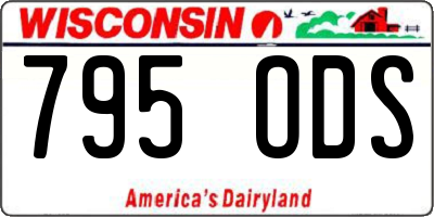 WI license plate 795ODS