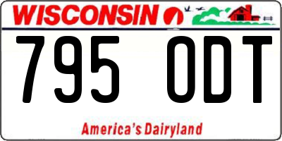 WI license plate 795ODT
