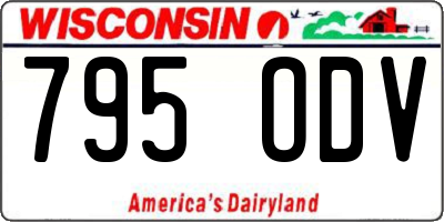 WI license plate 795ODV