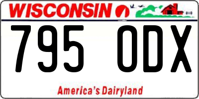 WI license plate 795ODX