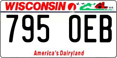 WI license plate 795OEB