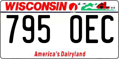 WI license plate 795OEC