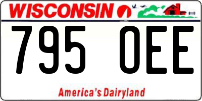 WI license plate 795OEE