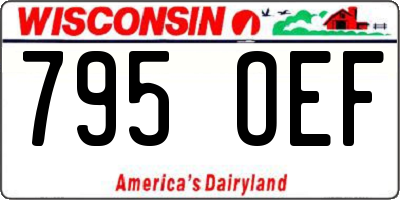 WI license plate 795OEF