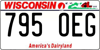WI license plate 795OEG