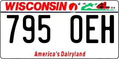 WI license plate 795OEH