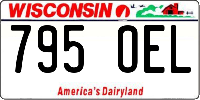 WI license plate 795OEL