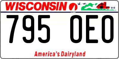 WI license plate 795OEO