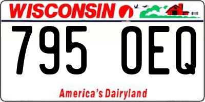 WI license plate 795OEQ