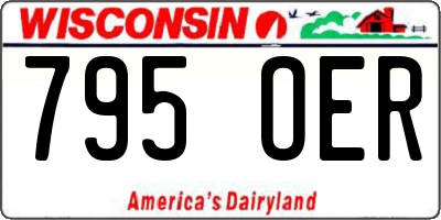 WI license plate 795OER