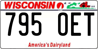 WI license plate 795OET