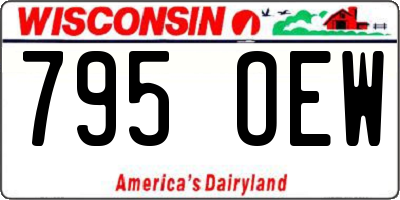 WI license plate 795OEW