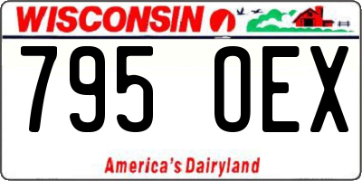 WI license plate 795OEX