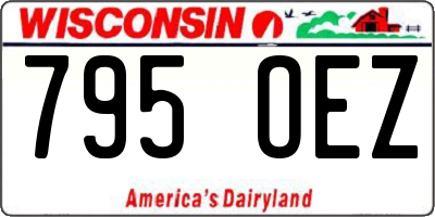 WI license plate 795OEZ