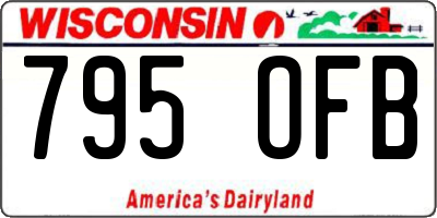 WI license plate 795OFB