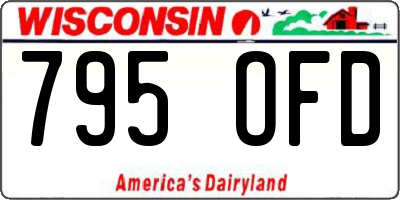 WI license plate 795OFD