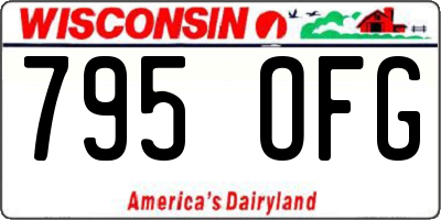 WI license plate 795OFG