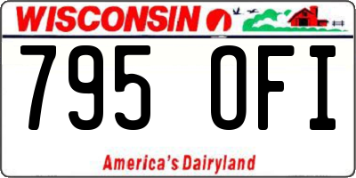WI license plate 795OFI