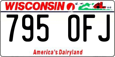 WI license plate 795OFJ
