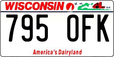 WI license plate 795OFK