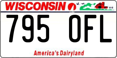 WI license plate 795OFL