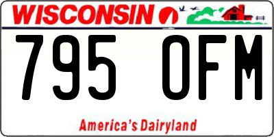 WI license plate 795OFM