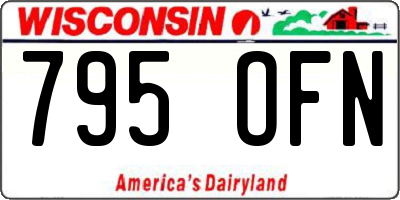 WI license plate 795OFN