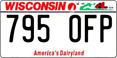 WI license plate 795OFP