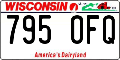 WI license plate 795OFQ