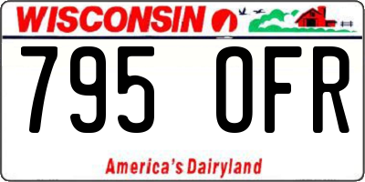 WI license plate 795OFR