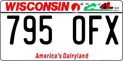 WI license plate 795OFX