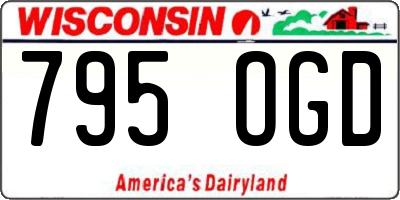 WI license plate 795OGD