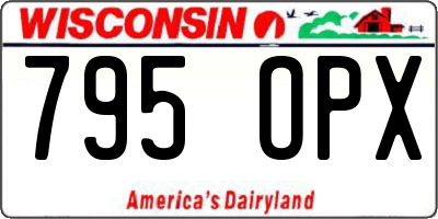 WI license plate 795OPX