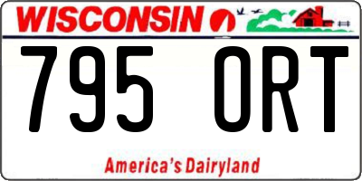 WI license plate 795ORT