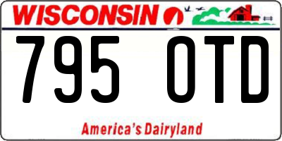 WI license plate 795OTD