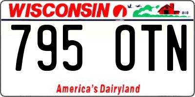 WI license plate 795OTN