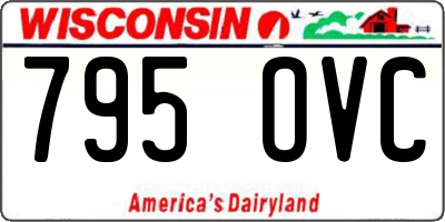 WI license plate 795OVC